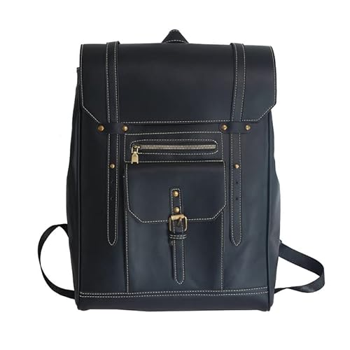 BaiWaNG Damentasche Europäischer und Amerikanischer Retro Damenrucksack Rucksack PU Damen Umhängetasche,Schwarz,30 * 11 * 38CM von BaiWaNG