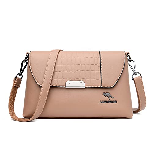 BaiWaNG Damentaschen Umhängetaschen Ledertaschen Designertaschen Damen Umhängetaschen 2022,Khaki,28cm X 8cm X 18cm von BaiWaNG