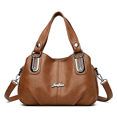 BaiWaNG Umhängetaschen aus weichem Leder Luxushandtaschen Damentaschen Designer-Handtaschen Umhängetaschen Handtaschen 2021,Braun,27cm X 10cm X 16cm von BaiWaNG