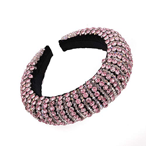 Europäisches und amerikanisches Barock-Stirnband Farbe voller Diamant-Kristall-Kopfschmuck, Pink von BaiWaNG