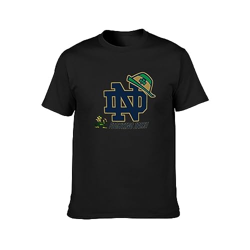 Notre Dame Fighting Irish T-Shirt Mens Balck Tees Unisex T-Shirt Black 3XL Notre Dame Fighting Irish T-Shirt Mens Balck Tees Unisex T-Shirt Black 3XL von Baicen