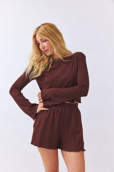 Baìge the Label Bamika - cropped Longsleeve mit Rollsaum von Baìge the Label