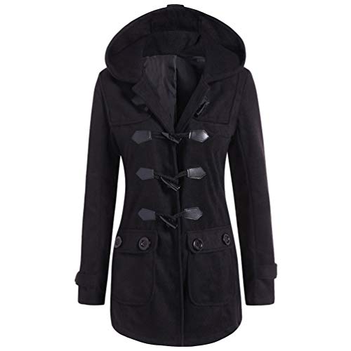 Baijiaye Damen Wintermantel Dufflecoat Mit Kapuze Frauen Warm Winter Lang Jacke Parka Herbst Retro Große Größen Schwarz Baijiaye Damen Wintermantel Dufflecoat Mit Kapuze Frauen Warm Winter Lang Jacke Parka Herbst Retro Große Größen Schwarz von Baijiaye