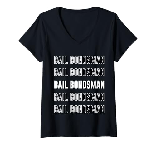 Damen Kaution: Bondsman T-Shirt mit V-Ausschnitt von Bail Bondsman Apparel
