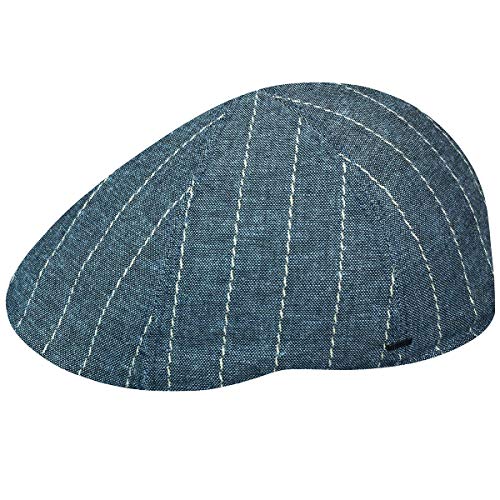 Bailey 1922 Rowson Flatcap Schirmmütze Schiebermütze Leinencap Baumwollcap (S (54-55 cm) - denim) von Bailey 1922