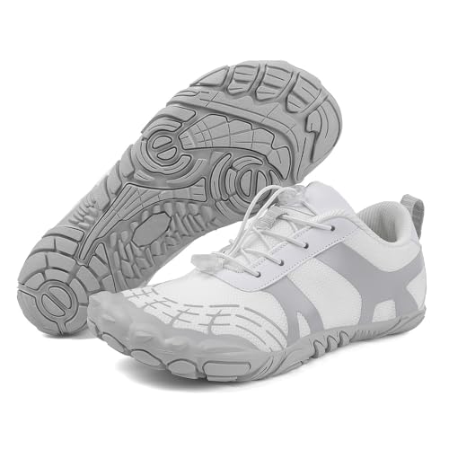 Bailey Xingqi Damen Herren Schnell trocknende Wasserschuhe Barfußschuhe, rutschfeste Aquasportschuhe für Orientierungslauf Segeln Hill-Walki（Weiß 36） von Bailey Xingqi