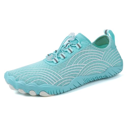 Bailey Xingqi Damen Herren Wasserschuhe Barfuß Sport Strand Schwimmschuhe Schnell trocknende Outdoor Wanderschuhe für Kajakfahren Bootfahren Surfen（Blau 37） von Bailey Xingqi