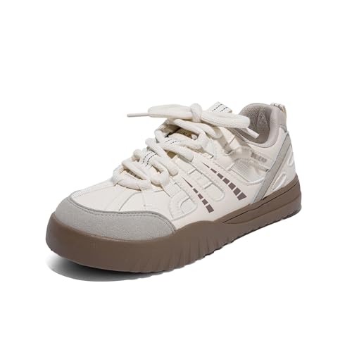 Bailey Xingqi Damen Plateau-Sneaker mit Atmungsaktivem Mesh Leicht & rutschfeste Sportschuhe für Alltag 6821 Cremeweiß EU 38 von Bailey Xingqi