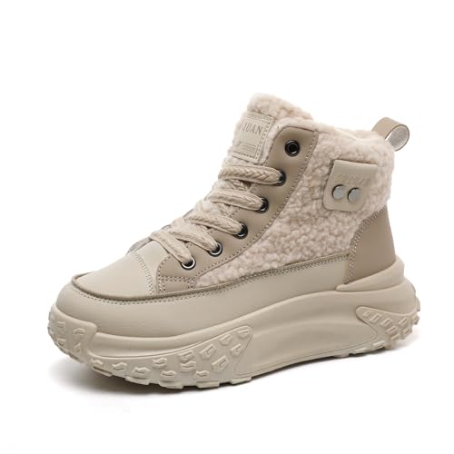 Bailey Xingqi Damen Schneestiefel Winter Schnürstiefel mit Plateauabsatz Kunstleder Rutschfest Bequeme Casual Booties 6701 Braun Größe 40 Bailey Xingqi Damen Schneestiefel Winter Schnürstiefel mit Plateauabsatz Kunstleder Rutschfest Bequeme Casual Booties 6701 Braun Größe 40 von Bailey Xingqi