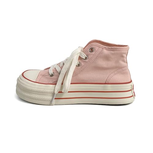 Bailey Xingqi Damen Sneaker Plateauabsatz Canvas Chunky Freizeitschuhe Y2K High-Top Schuhe Alltag Leichte & rutschfest 1191 Rosa EU 36 Bailey Xingqi Damen Sneaker Plateauabsatz Canvas Chunky Freizeitschuhe Y2K High-Top Schuhe Alltag Leichte & rutschfest 1191 Rosa EU 36 von Bailey Xingqi