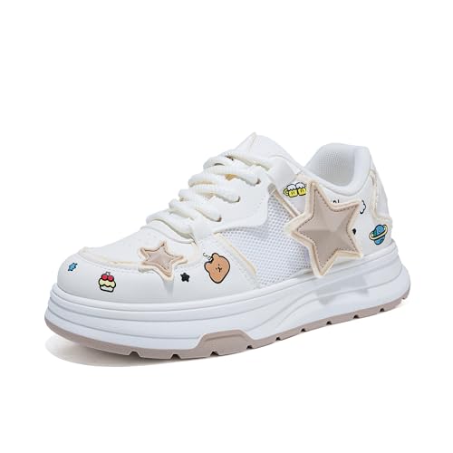 Bailey Xingqi Damen Walking Turnschuhe Mode Chunky Star Schuhe Niedliche Y2K Sneakers Für Jeden Tag 2110 Weiß EU 38 Bailey Xingqi Damen Walking Turnschuhe Mode Chunky Star Schuhe Niedliche Y2K Sneakers Für Jeden Tag 2110 Weiß EU 38 von Bailey Xingqi