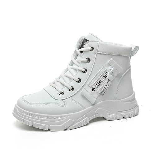 Bailey Xingqi Damen Wasserdichte Schneestiefel mit Kunstfellfutter Winter Stiefeletten für Outdoor Wandern und Freizeit 2556 Weiß Größe 37 von Bailey Xingqi