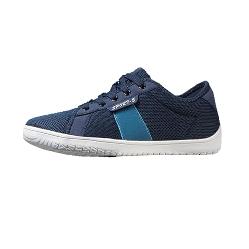 Bailey Xingqi Unisex Barfußschuhe Damen Herren Minimalistische Barfußschuhe Atmungsaktive Bequeme Leichte Walking Sneaker（Blau 37） von Bailey Xingqi