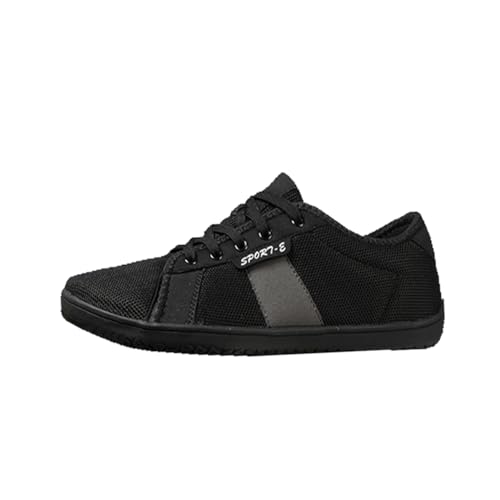 Bailey Xingqi Unisex Barfußschuhe Damen Herren Minimalistische Barfußschuhe Atmungsaktive Bequeme Leichte Walking Sneaker（Schwarz 37） von Bailey Xingqi