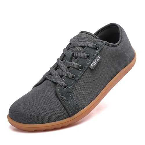 Bailey Xingqi Unisex Minimalistische Barfußschuhe Damen Herren Leichte Barfußschuhe Große Breite Mode Sneaker（6068 Dunkelgrau 38） von Bailey Xingqi