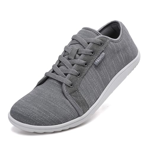 Bailey Xingqi Unisex Minimalistische Barfußschuhe Damen Herren Leichte Barfußschuhe Große Breite Mode Sneaker（6068 Grau 36） von Bailey Xingqi