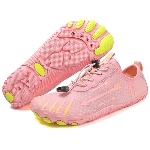 Bailey Xingqi Wasserschuhe für Herren Damen Barfuß Schnelltrocknende Aqua Socke Outdoor Sportschuhe für Strand Surf Walk Wasser Yoga（A62 Rosa 36） von Bailey Xingqi