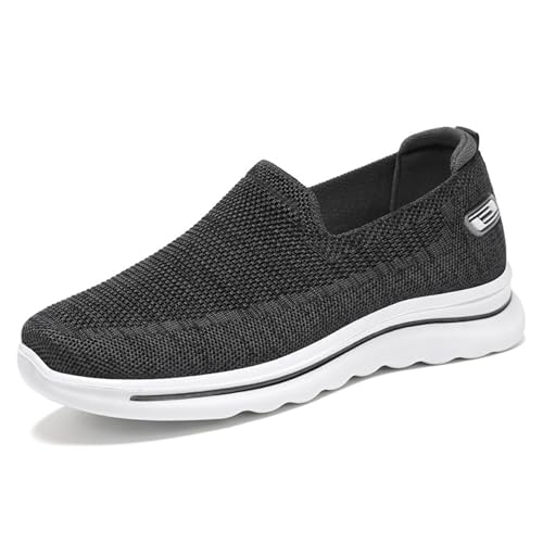 Herren Soft Sole Orthopädische Schuhe Slip on Arch Support Walking Sneakers Bequeme atmungsaktive Mesh Schuhe（5626 Grau 39） von Bailey Xingqi