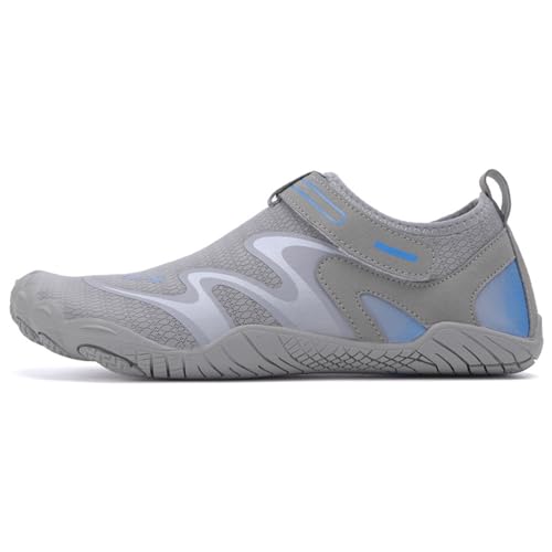 Wasserschuhe Damen Herren Schnell trocknende Outdoor-Wanderschuhe, rutschfest Aqua Sportschuhe zum Surfen, Tauchen, Segeln, Reisen（Grau 36） von Bailey Xingqi