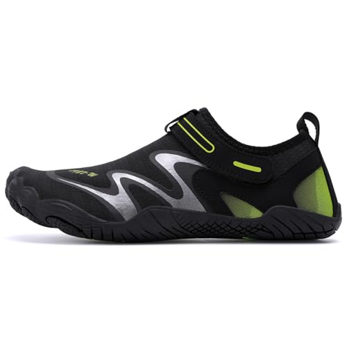 Wasserschuhe Damen Herren Schnell trocknende Outdoor-Wanderschuhe, rutschfest Aqua Sportschuhe zum Surfen, Tauchen, Segeln, Reisen（Schwarz 39） von Bailey Xingqi