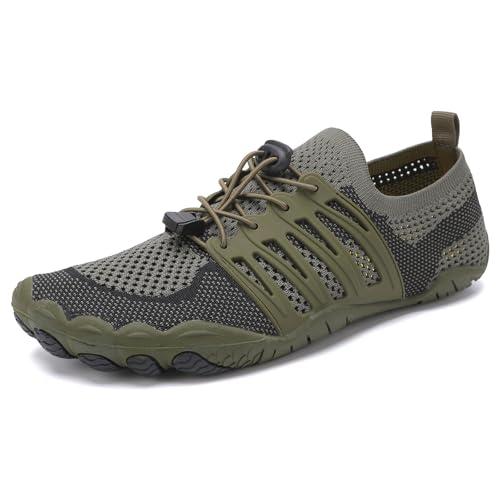 Wasserschuhe Herren Damen Outdoor Wanderschuhe Schnell trocknende Socke Strand Aqua Schuhe für Wassersport Tauchen Segeln Reisen（Militärgrün 41） von Bailey Xingqi