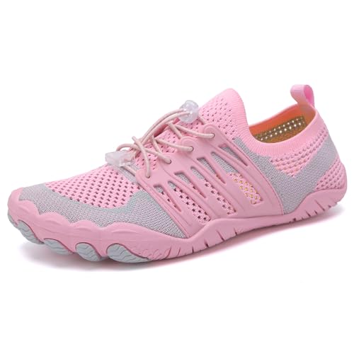 Wasserschuhe Herren Damen Outdoor Wanderschuhe Schnell trocknende Socke Strand Aqua Schuhe für Wassersport Tauchen Segeln Reisen（Rosa 37） von Bailey Xingqi