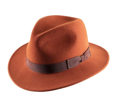 Bailey of Hollywood - Fedora Hut Packable wasserabweisend Curtis - Size M - cuivre von Bailey of Hollywood