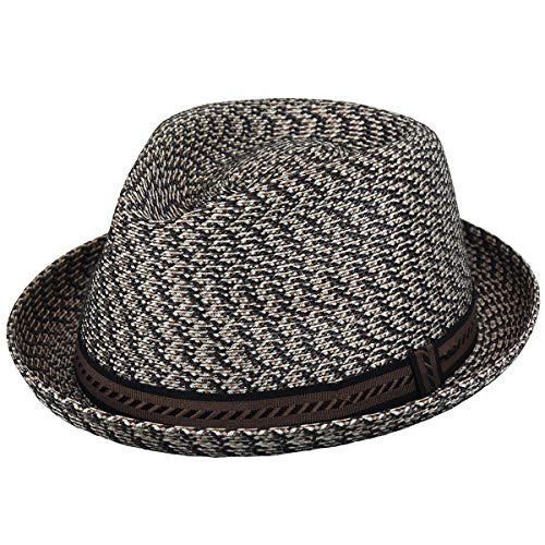 Bailey of Hollywood Herren Mannes Braided Trilby Hat Fedora, Braun/Mehrfarbig, M von Bailey of Hollywood