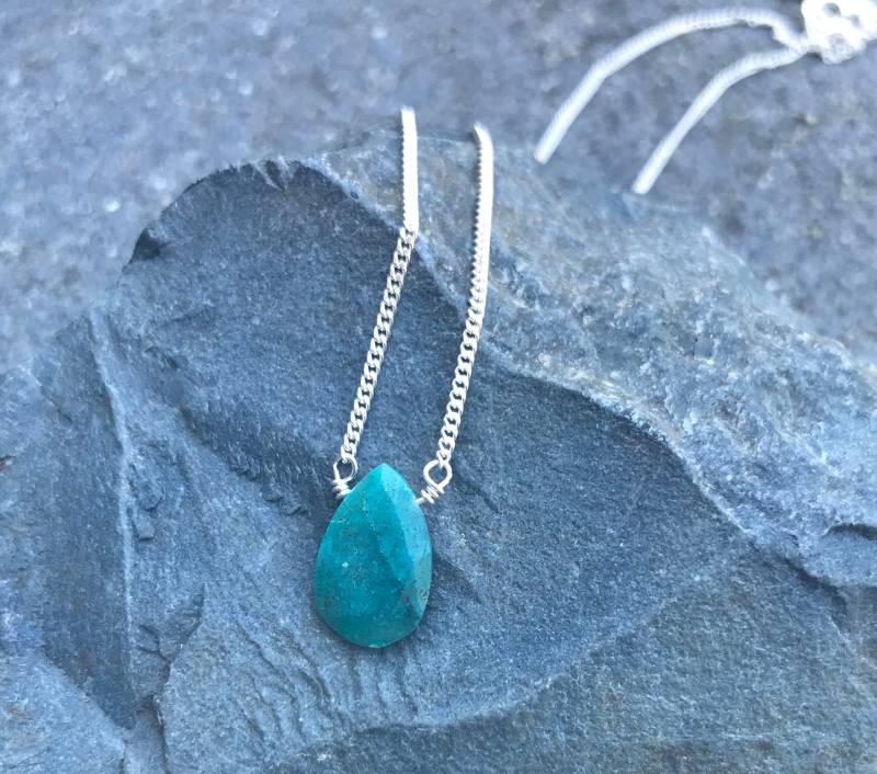 Schlichte Türkise Filigrane Edelsteinkette Aus Sterlingsilber Oder Vergoldet Schlichte Türkise Filigrane Edelsteinkette Aus Sterlingsilber Oder Vergoldet von BainbridgeGems