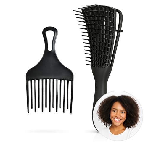 Lockige Haarbürste, Curly-Methode, hilft, Locken einfach und schmerzfrei zu definieren, Anti-Zieh-Haarbürste für Damen oder Herren, ohne Ziehen, verhindert Haarbruch Lockige Haarbürste, Curly-Methode, hilft, Locken einfach und schmerzfrei zu definieren, Anti-Zieh-Haarbürste für Damen oder Herren, ohne Ziehen, verhindert Haarbruch von Bainku