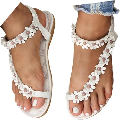 Baiomawzh Damen Sommerschuhe Orthopädische Sommerschuhe Braun Sandalen Sommer Schuhe Elegant Und Bequem Sommer Sandalen Leichte Weisse Sandalen Barfuss Leichte Sommerschuhe von Baiomawzh