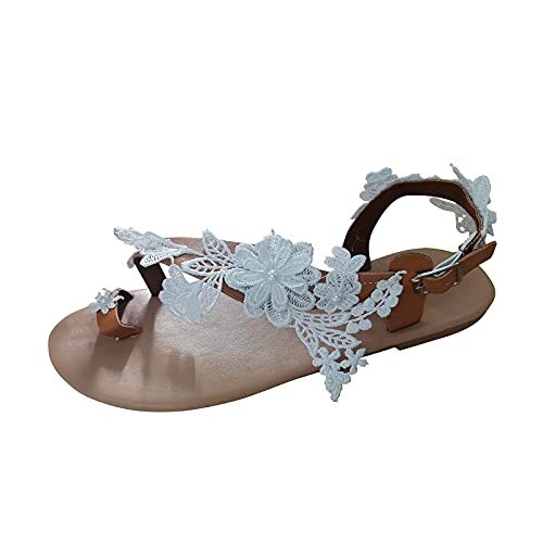 Baiomawzh Sandalen Damen Orthopädische Sandaletten Elegant Und Bequem Damen Schuhe Sommer Sandalen Leichte Sandalen Elegant Orthopädische Schuhe Bequem Weisse Sandalen von Baiomawzh