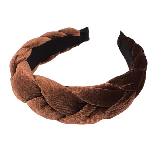 Haarreif Damen, Haarreifen Damen Elegant Haarbänder Geflochten Haarreif Trachten Hair Accessories Breit Stirnbänder Dirndl Samt Stirnband Haarband, Braun 2, Einheitsgröße 8 Haarreif Damen, Haarreifen Damen Elegant Haarbänder Geflochten Haarreif Trachten Hair Accessories Breit Stirnbänder Dirndl Samt Stirnband Haarband, Braun 2, Einheitsgröße 8 von Baiomawzh