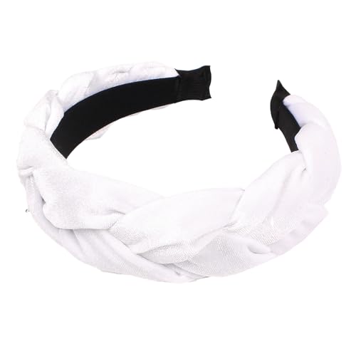Haarreif Samt, Haarreifen Damen Elegant Haarreif Geflochten Stirnbänder Trachten Haarbänder Dirndl Samt Haarband Breit Hair Accessories Stirnband, Weiße, Einheitsgröße 8 Haarreif Samt, Haarreifen Damen Elegant Haarreif Geflochten Stirnbänder Trachten Haarbänder Dirndl Samt Haarband Breit Hair Accessories Stirnband, Weiße, Einheitsgröße 8 von Baiomawzh