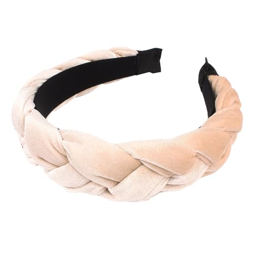 Haarreifen Damen, Haarreifen Damen Elegant Haarbänder Geflochten Haarreif Trachten Hair Accessories Breit Stirnbänder Dirndl Samt Stirnband Haarband, Beige, Einheitsgröße 8 Haarreifen Damen, Haarreifen Damen Elegant Haarbänder Geflochten Haarreif Trachten Hair Accessories Breit Stirnbänder Dirndl Samt Stirnband Haarband, Beige, Einheitsgröße 8 von Baiomawzh