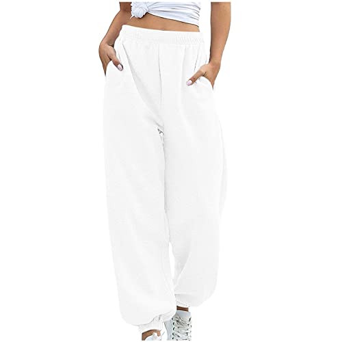 Jogginghose Damen Baumwolle Sporthose Damen Lang Sweatpants Lässige Lose Freizeithose für Gym Trainings… von Baiomawzh