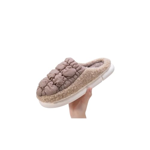 Baisacrafts Herren Ugg Hausschuhe Herren Baumwolle Hausschuhe Herren Winter Dicke Sohlen Indoor Home Isolierung Wasserdichte Daunen Hausschuhe Haushalt Winter, einfarbig, 44/45 EU von Baisacrafts