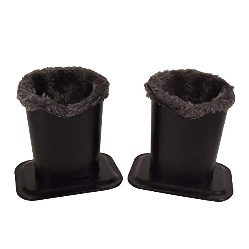 Baitaihem 2 Stück mit Plüsch gefütterter Brillenhalter, Ständer, Schutzetui für Schreibtische oder Nachttische, schwarz / grau, 4.6"x 3.5"x 4.8" von Baitaihem