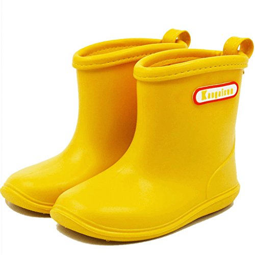 BAIYOU Kinder Gummistiefel Kinderschuh Baby Wasserdicht Schuhe (Alter 2-6 Jahre) von Baiyouli