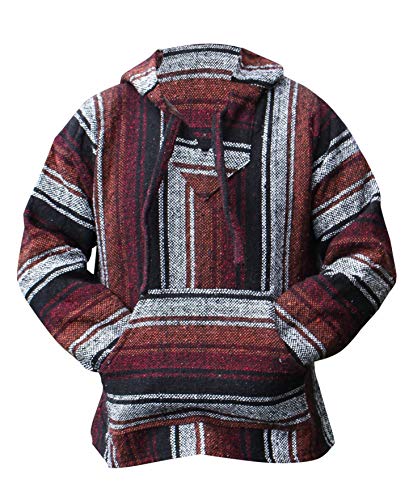Dresmannst Mexikanischen Baja Hoodie Hippie Surf Poncho Pullover Sweatshirt Pullover Jerga, Klein von Baja Direct