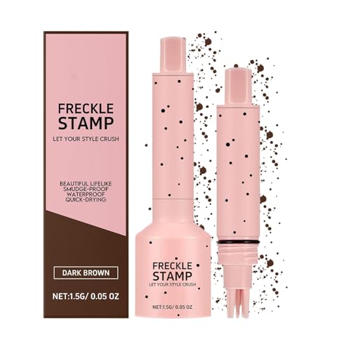 Faux Sommersprossens Stift, Natürlicher Lebensechter Fake Freckles Makeup Stift, Wasserdichtes Schweißsicher Gesicht Stempel Makeup, Schnelltrocknende Sommersprosse Tattoo Stifte für Anfänger von Bajbumgn