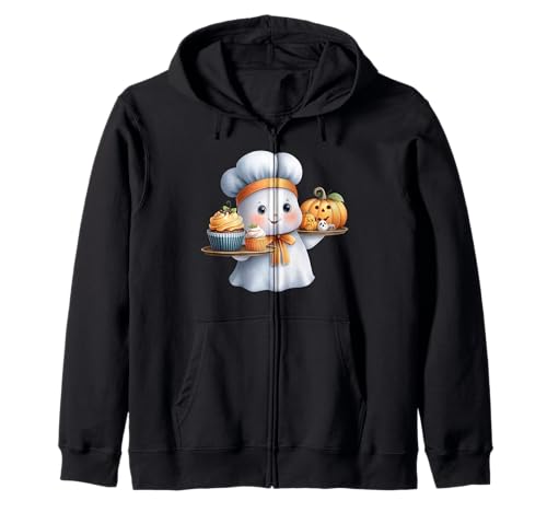 Cute Ghost Baker Halloween Chef Spooky Baking Men Women Kapuzenjacke von Baker Baking Lover