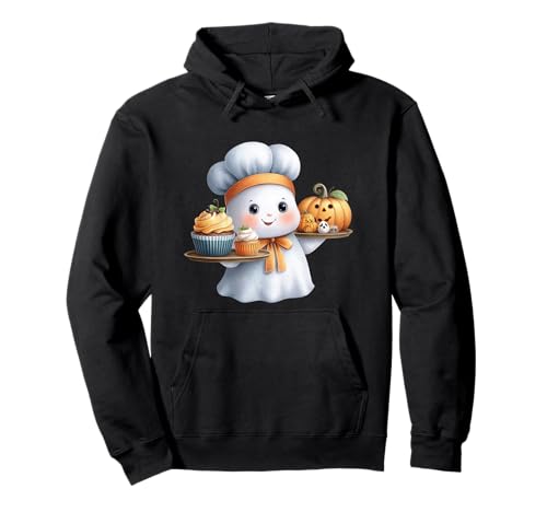 Cute Ghost Baker Halloween Chef Spooky Baking Men Women Pullover Hoodie von Baker Baking Lover