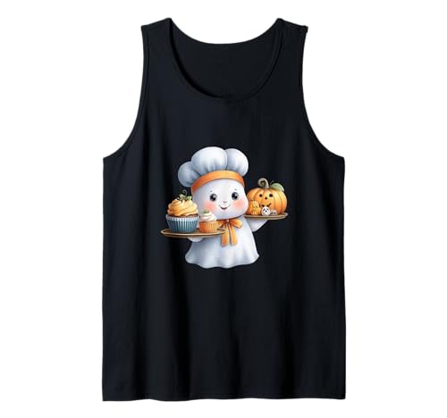Cute Ghost Baker Halloween Chef Spooky Baking Men Women Tank Top von Baker Baking Lover