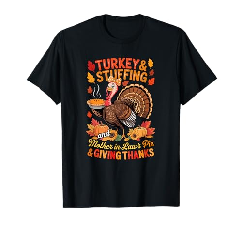 Turkey Stuffing and Mother In Law's Thanksgiving Pie Women T-Shirt von Baker Thanksgiving Costume