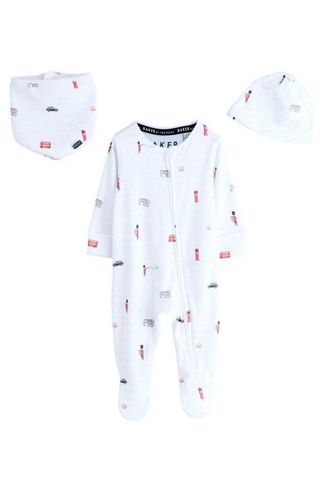 Baker by Ted Baker Schlafoverall Baker by Ted Baker Schlafanzug, Mütze + Lätzchen (3-tlg) von Baker by Ted Baker