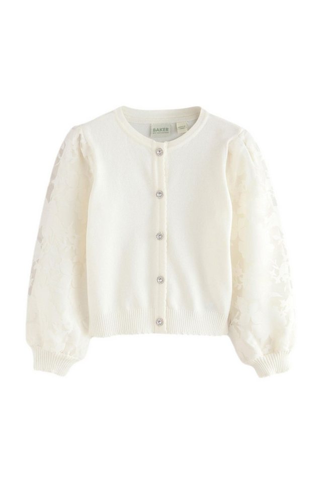 Baker by Ted Baker Strickjacke Baker by Ted Baker Strickjacke mit Netzstoffärmeln (1-tlg) von Baker by Ted Baker