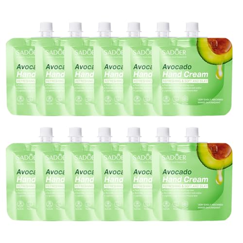 30 g x 12 Stück Handcreme für trockene Hände Feuchtigkeitsspendende Pflegende Handcreme für jeden Tag Handlotion mit Fruchtduft Handcreme Set in Reisegrößen von BakerMiche