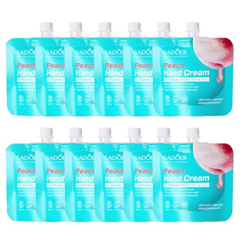 30 g x 12 Stück Handcreme für trockene Hände Feuchtigkeitsspendende Pflegende Handcreme für jeden Tag Handlotion mit Fruchtduft Handcreme Set in Reisegrößen von BakerMiche
