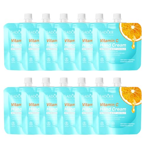30 g x 12 Stück Handcreme für trockene Hände Feuchtigkeitsspendende Pflegende Handcreme für jeden Tag Handlotion mit Fruchtduft Handcreme Set in Reisegrößen von BakerMiche